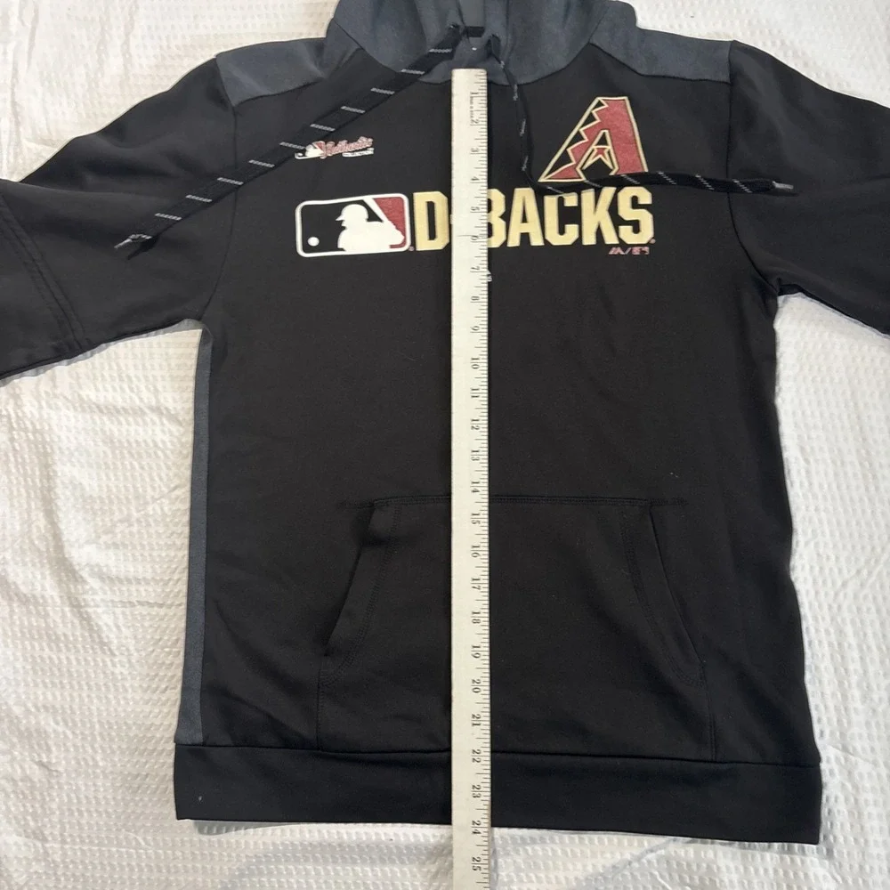 Arizona Diamondbacks Majestic Black/Gray Hoodie  Sz S  Authentic MLB Collection